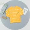 Haloumoning Girls Striped Color Block Sweatshirts Kids Tie Dye Crewneck Long Sleeve Pullover Tops 4-15 Years(A-yellow)