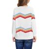 Haloumoning Girls Striped Color Block Sweatshirts Kids Tie Dye Crewneck Long Sleeve Pullover Tops 4-15 Years(B-white)