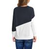 Haloumoning Girls Striped Color Block Sweatshirts Kids Tie Dye Crewneck Long Sleeve Pullover Tops 4-15 Years(C-black)