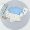 Haloumoning Girls Striped Color Block Sweatshirts Kids Tie Dye Crewneck Long Sleeve Pullover Tops 4-15 Years(C-sky Blue)