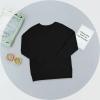 Haloumoning Girls Striped Color Block Sweatshirts Kids Tie Dye Crewneck Long Sleeve Pullover Tops 4-15 Years(D-black)