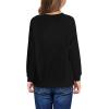 Haloumoning Girls Striped Color Block Sweatshirts Kids Tie Dye Crewneck Long Sleeve Pullover Tops 4-15 Years(D-black)