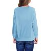 Haloumoning Girls Striped Color Block Sweatshirts Kids Tie Dye Crewneck Long Sleeve Pullover Tops 4-15 Years(D-blue)