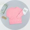 Haloumoning Girls Striped Color Block Sweatshirts Kids Tie Dye Crewneck Long Sleeve Pullover Tops 4-15 Years(D-pink)
