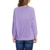Haloumoning Girls Striped Color Block Sweatshirts Kids Tie Dye Crewneck Long Sleeve Pullover Tops 4-15 Years(D-purple)