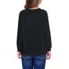 Haloumoning Girls Striped Color Block Sweatshirts Kids Tie Dye Crewneck Long Sleeve Pullover Tops 4-15 Years(E-black)