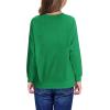 Haloumoning Girls Striped Color Block Sweatshirts Kids Tie Dye Crewneck Long Sleeve Pullover Tops 4-15 Years(E-green)