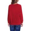 Haloumoning Girls Striped Color Block Sweatshirts Kids Tie Dye Crewneck Long Sleeve Pullover Tops 4-15 Years(E-red)