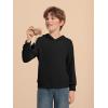 Haloumoning Toddler Boys Hoodie Baby Kids Long Sleeve Solid Hooded Sweatshirt 3-10 Years(Black)