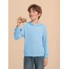 Haloumoning Toddler Boys Hoodie Baby Kids Long Sleeve Solid Hooded Sweatshirt 3-10 Years(Light Blue)
