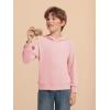Haloumoning Toddler Boys Hoodie Baby Kids Long Sleeve Solid Hooded Sweatshirt 3-10 Years(Light Pink)