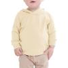 Haloumoning Toddler Boys Hoodie Baby Kids Long Sleeve Solid Hooded Sweatshirt 3-10 Years(Beige)