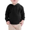 Haloumoning Toddler Boys Hoodie Baby Kids Long Sleeve Solid Hooded Sweatshirt 3-10 Years(Black)