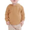 Haloumoning Toddler Boys Hoodie Baby Kids Long Sleeve Solid Hooded Sweatshirt 3-10 Years(Brown)