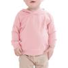 Haloumoning Toddler Boys Hoodie Baby Kids Long Sleeve Solid Hooded Sweatshirt 3-10 Years(Light Pink)
