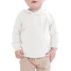 Haloumoning Toddler Boys Hoodie Baby Kids Long Sleeve Solid Hooded Sweatshirt 3-10 Years(White)