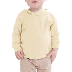 Haloumoning Toddler Boys Hoodie Baby Kids Long Sleeve Solid Hooded Sweatshirt 3-10 Years(Beige)