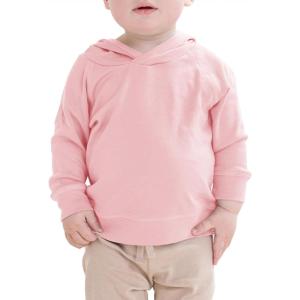 Haloumoning Toddler Boys Hoodie Baby Kids Long Sleeve Solid Hooded Sweatshirt 3-10 Years(Light Pink)