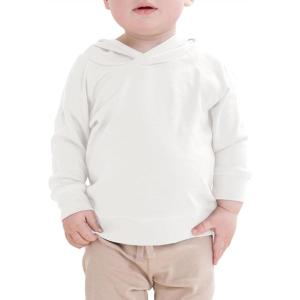 Haloumoning Toddler Boys Hoodie Baby Kids Long Sleeve Solid Hooded Sweatshirt 3-10 Years(White)