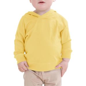Haloumoning Toddler Boys Hoodie Baby Kids Long Sleeve Solid Hooded Sweatshirt 3-10 Years(Yellow)