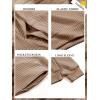 Haloumoning Girls 2 Pieces Outfits Ribbed Knit Hoodies Flare Pants Sweatshirts and Sweatpants Kids Tracksuits 4-14 Years(Brown)