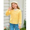 Haloumoning Girls Cardigan Button Down Long Sleeve Chunky Knit Sweater Fall Cute Outerwear Coat 5-14Y(Yellow)