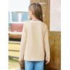 Haloumoning Girls Long Sleeve Shirts Kids Crewneck T-Shirts Tops Cute Fall Blouse Tees 5-14 Years(Apricot)