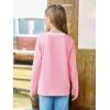 Haloumoning Girls Long Sleeve Shirts Kids Crewneck T-Shirts Tops Cute Fall Blouse Tees 5-14 Years(Pink)