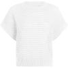 Haloumoning Girls Short Sleeve T Shirt Crewneck Knit Crop Top Hollow Out Pullovers Sweater 5-14 Years(White)