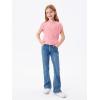 Haloumoning Girls Tops Summer Cute Vest Kids Cap Sleeve Crewneck Tanks Knit Loose Tops with Pocket 5-14 Years(Pink)