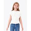 Haloumoning Girls Tops Summer Cute Vest Kids Cap Sleeve Crewneck Tanks Knit Loose Tops with Pocket 5-14 Years(White)