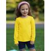 Haloumoning Toddler Baby Girls Long Sleeve T Shirt Little Kids Fall Crew Neck Tops Casual Tees 3-10 Years(Yellow)