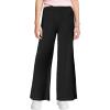 Haloumoning Girls Solid Rib Knit Wide Leg Pants Elastic Waist Flowy Casual Sweater Pants 5-14 Years(Black)