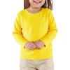 Haloumoning Toddler Baby Girls Long Sleeve T Shirt Little Kids Fall Crew Neck Tops Casual Tees 3-10 Years(Yellow)