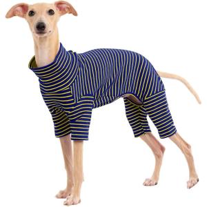 Dog Sweaters for Small Dogs Girls Boys, Striped Pet Sweaters for Fall Winter Dog Clothes, Turtleneck Pullover Knitwear for Small Medium Large Dogs(Navy)