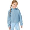 Girls Half Zip Up Hoodies Kids Fashion Loose Hooded Sweatshirts with Pockets 3-14 Years(Blue)