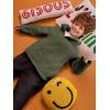 Haloumoning Boys Fleece Sherpa Jacket Quarter Zip Pullover Sweatshirt for Kids with Pockets 5-14 Years(Army Green)
