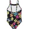 Toddler Baby Girl One Piece Swimsuit Little Kids Cute Floral Adjustable Strap Bathing Suit Swimwear 9M-8Y(Black)