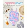 Toddler Baby Girl One Piece Swimsuit Little Kids Cute Floral Adjustable Strap Bathing Suit Swimwear 9M-8Y(Light Pink)