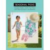 Toddler Baby Girl One Piece Swimsuit Little Kids Cute Floral Adjustable Strap Bathing Suit Swimwear 9M-8Y(Mint Green)