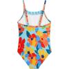 Toddler Baby Girl One Piece Swimsuit Little Kids Cute Floral Adjustable Strap Bathing Suit Swimwear 9M-8Y(Sky Blue)