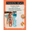 Toddler Baby Girl One Piece Swimsuit Little Kids Cute Floral Adjustable Strap Bathing Suit Swimwear 9M-8Y(Sky Blue)