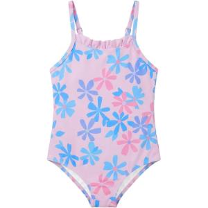 Toddler Baby Girl One Piece Swimsuit Little Kids Cute Floral Adjustable Strap Bathing Suit Swimwear 9M-8Y(Light Pink)