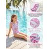 Haloumoning Girls One Piece Swimsuit Kids Cutout Ruffle Adjustable Straps Bathing Suit Beach Swimwear 5-14Y(Light Purple)