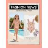 Haloumoning Girls One Piece Swimsuit Kids Cutout Ruffle Adjustable Straps Bathing Suit Beach Swimwear 5-14Y(Pink)