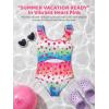 Haloumoning Girls One Piece Swimsuit Kids Cutout Ruffle Adjustable Straps Bathing Suit Beach Swimwear 5-14Y(Rose Red)