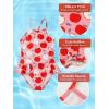 Haloumoning Toddler Baby Girls Swimsuit Kids Ruffled One Piece Colorful Bathing Suits Summer Beach Swimwear 9M-8Y(Bright Pink)
