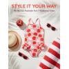 Haloumoning Toddler Baby Girls Swimsuit Kids Ruffled One Piece Colorful Bathing Suits Summer Beach Swimwear 9M-8Y(Bright Pink)