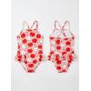 Haloumoning Toddler Baby Girls Swimsuit Kids Ruffled One Piece Colorful Bathing Suits Summer Beach Swimwear 9M-8Y(Bright Pink)