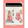 Haloumoning Toddler Baby Girls Swimsuit Kids Ruffled One Piece Colorful Bathing Suits Summer Beach Swimwear 9M-8Y(Bright Pink)